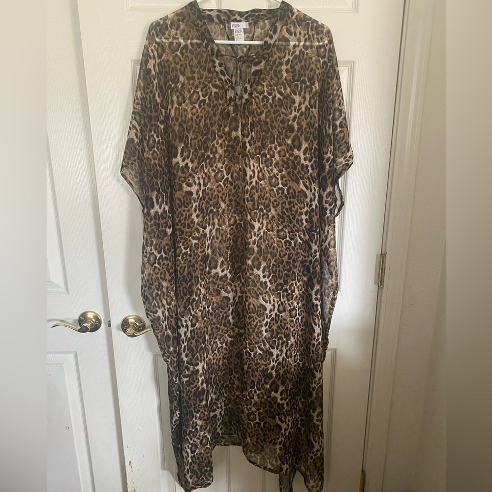ANIMAL PRINT SWIMSUIT COVER UP   NWOT - Picture 3 of 6